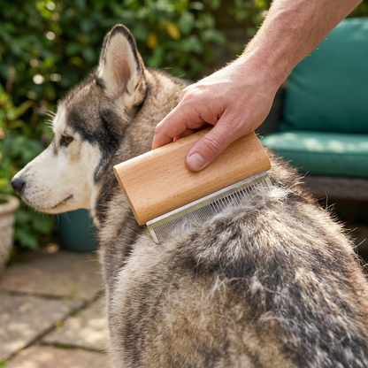 2-in-1 Pet Grooming & Hair Removal Comb for Fur, Furniture & Fabrics