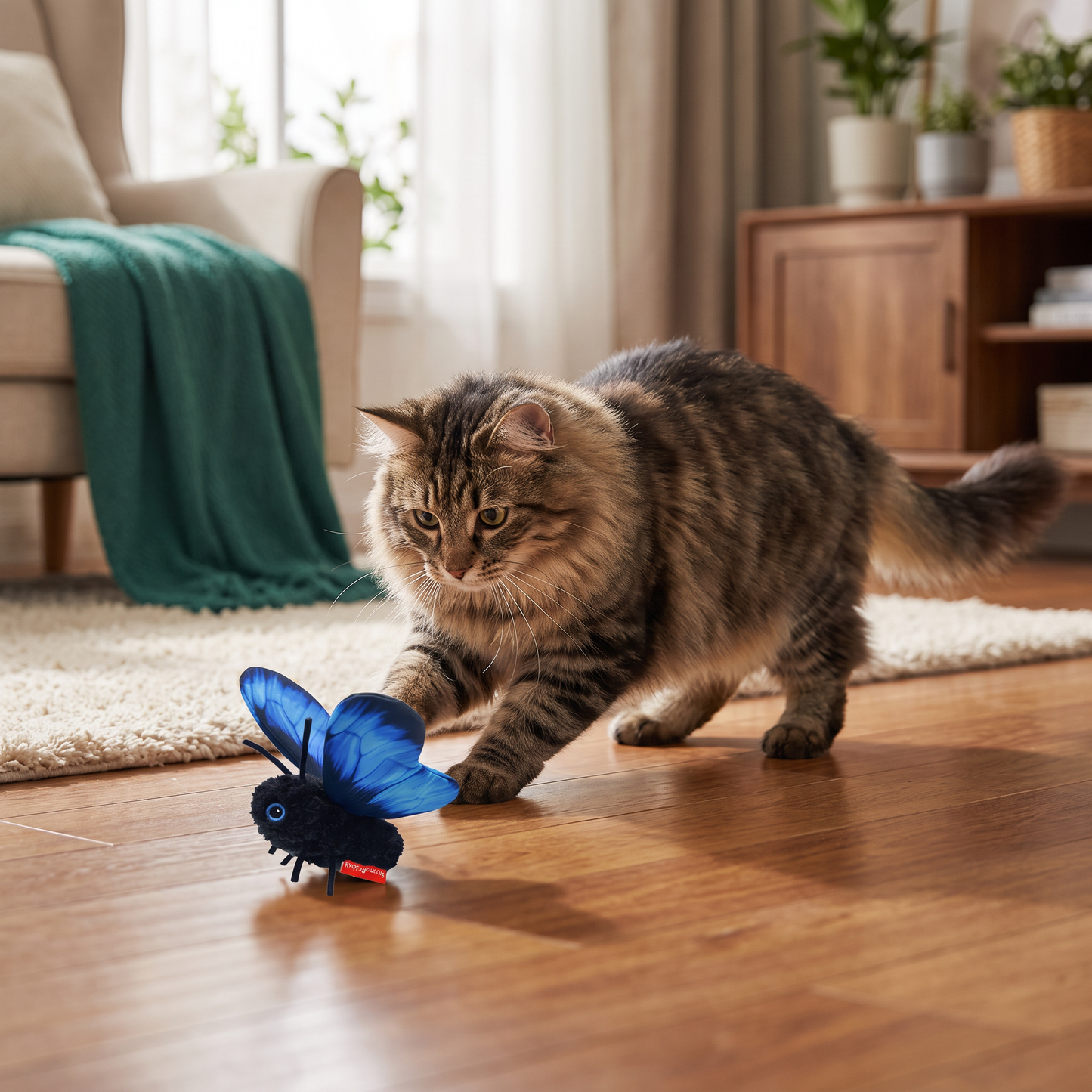 Interactive Flutter Butterfly Cat Toy – Automatic Flying Teaser