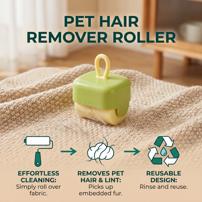 Pet Hair Remover Roller with Reusable Design for Easy Fabric Cleaning