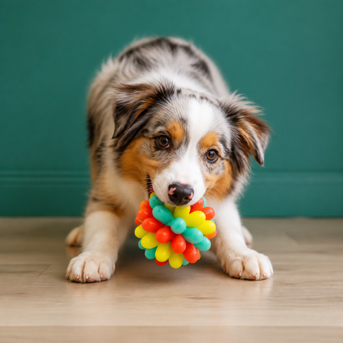 Colourful Bumpy Dog Chew Ball