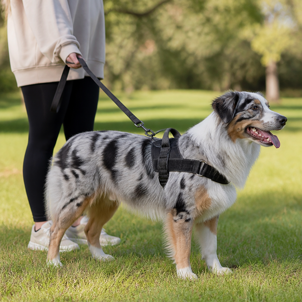 Personalized Reflective No-Pull Dog Harness with Custom Name Patch