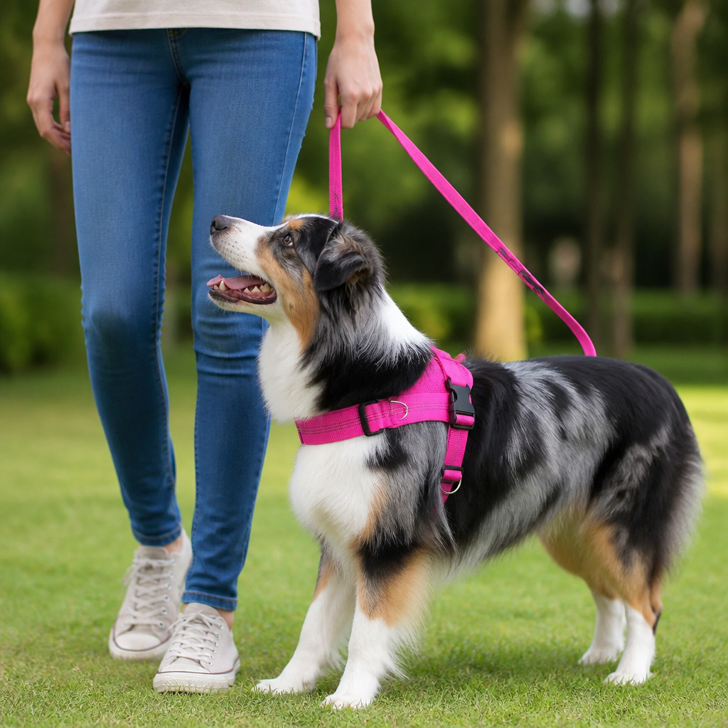 Personalized Reflective No-Pull Dog Harness with Custom Name Patch