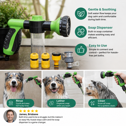 Pet Shower Sprayer with Gentle Water Flow for Easy Dog Bathing
