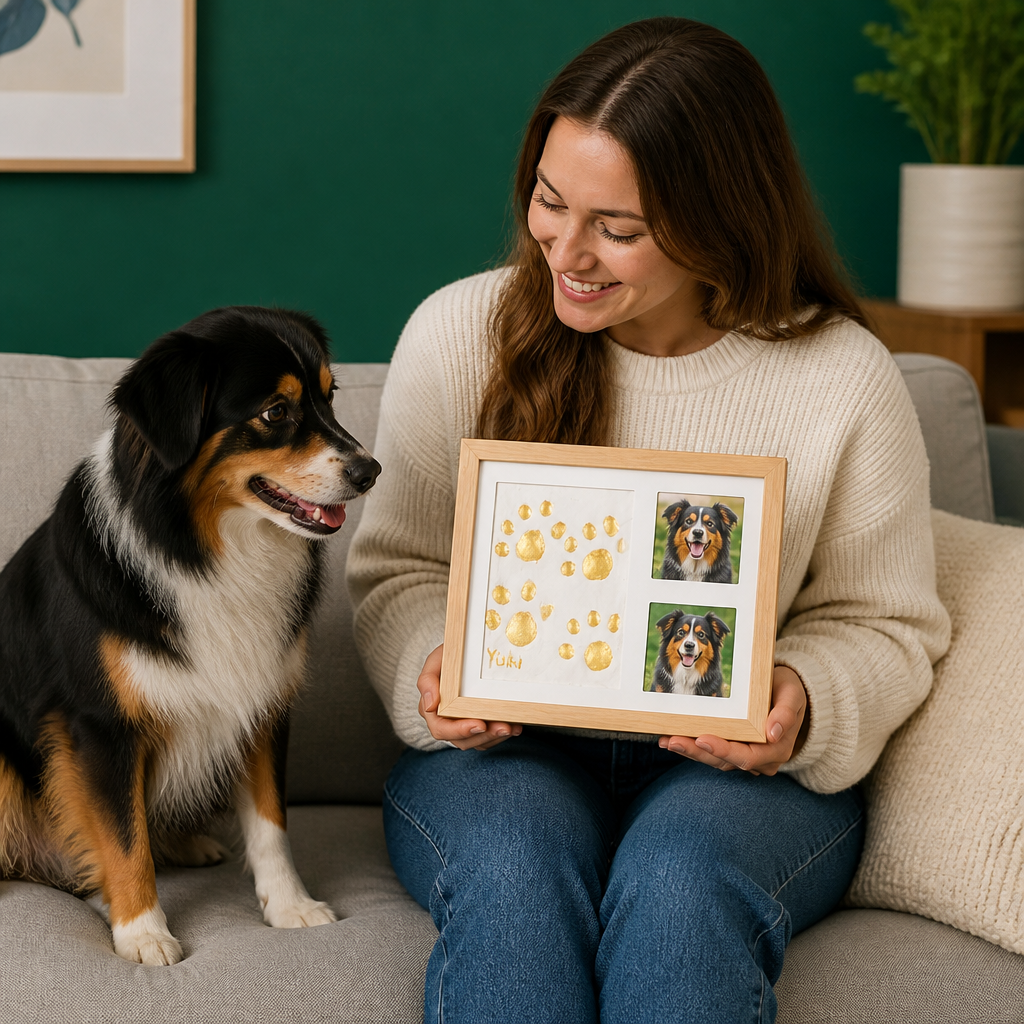 DIY Pet Paw Print Keepsake Frame Kit – Paw Impression & Photo Display