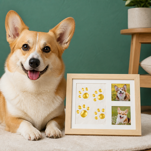 DIY Pet Paw Print Keepsake Frame Kit – Paw Impression & Photo Display