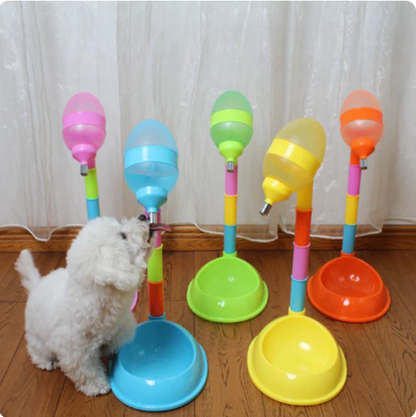 Adjustable Height Water Dispenser with Pet Bowl
