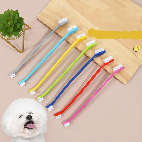 Dual-Headed Toothbrushes for Pets, Multi-Pack
