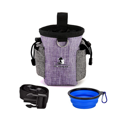 Dog Bag with Collapsible Bowl - Portable Bag for Snacks and Accessories