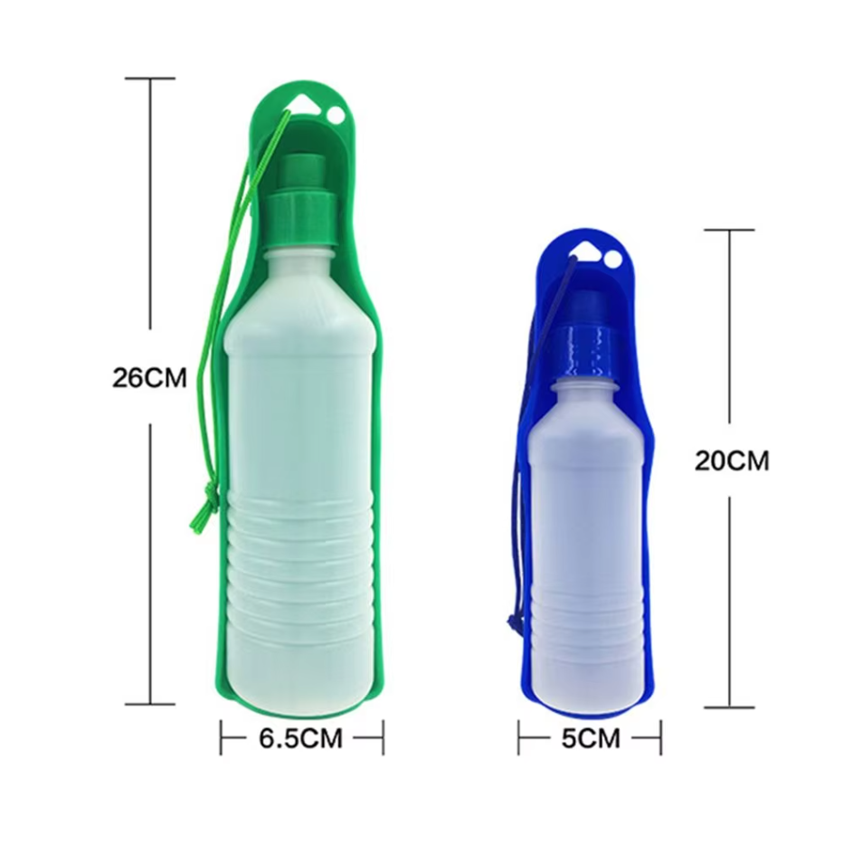 Portable Dog Water Bottle with Built-In Bowl – Perfect for On-the-Go