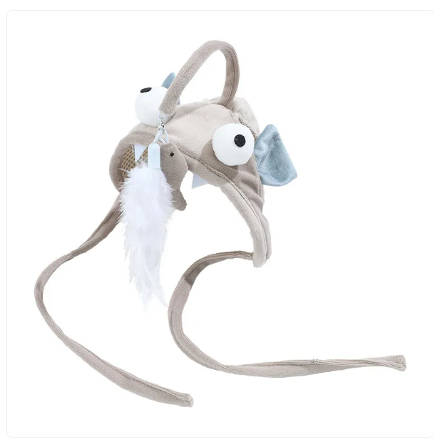 Cat Hat with Pendant - Fun Animal Costume for Cats with Toys
