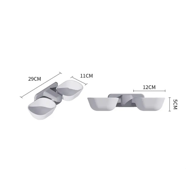 Wall-Mounted Stand for Food and Water Bowls