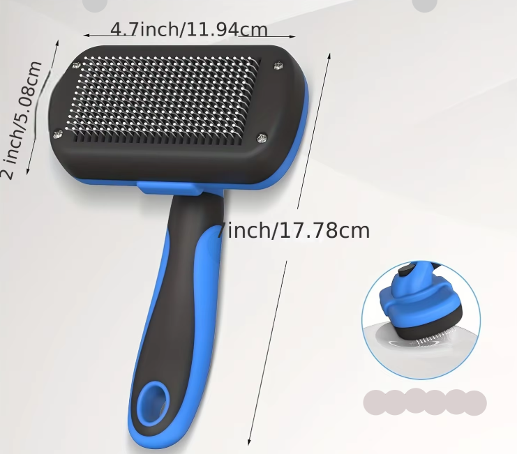 Pet Grooming Kit with Nail Clipper, File, and Self-Cleaning Brush
