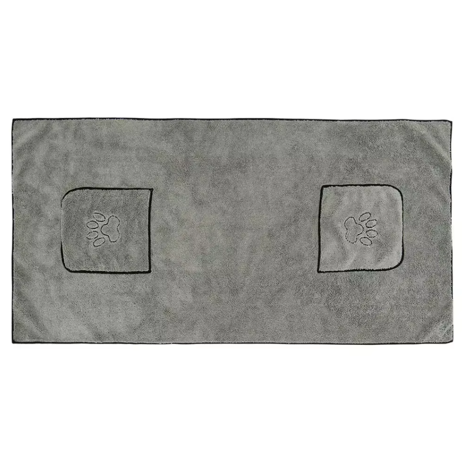 Microfiber Towel for Pets with Integrated Pockets