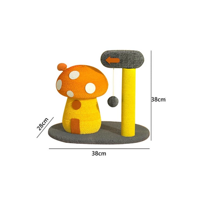 Cat Toys Bird or Mushroom-Shaped Cat Tree - Interactive Play Station for Cats