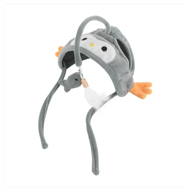 Cat Hat with Pendant - Fun Animal Costume for Cats with Toys