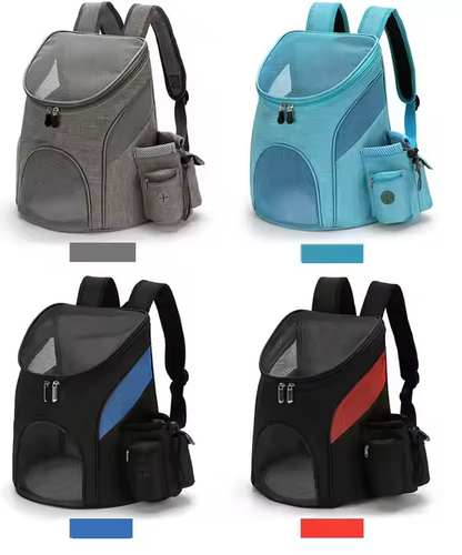 Pet Carrier Backpack with Mesh Design - Comfortable Travel Bag for Cats and Small Dogs