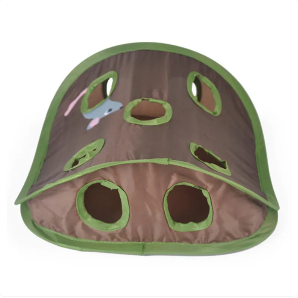 Cat Tent with Toys - Interactive Cave with Mice and Balls for Cats