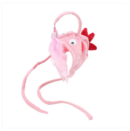Cat Hat with Pendant - Fun Animal Costume for Cats with Toys
