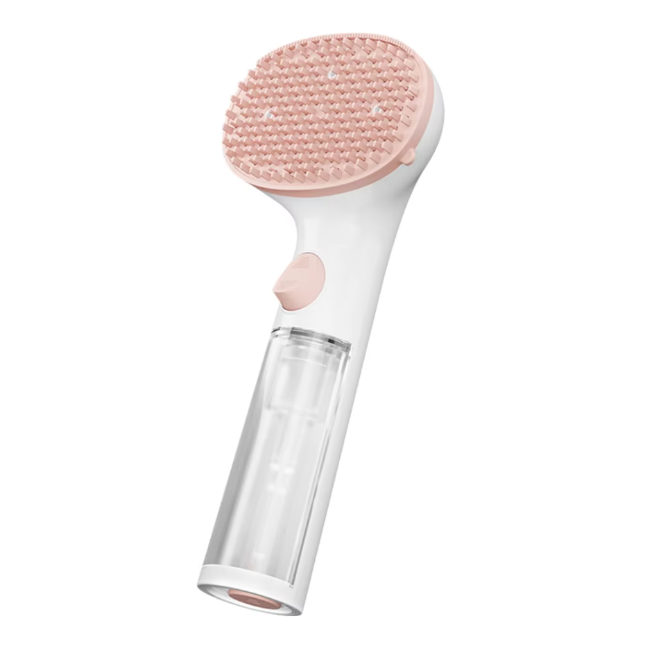 Dry Foam Brush for Pets with Built-In Cleaning Dispenser