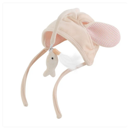 Cat Hat with Pendant - Fun Animal Costume for Cats with Toys