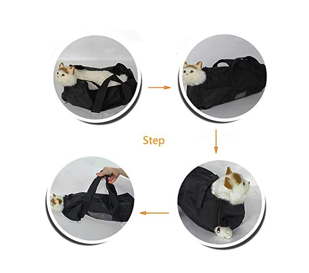 Cat Grooming Bag for Claw Cutting and Care - Comfortable and Safe