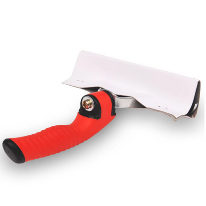 Dog Grooming Rake with Red Handle and Stainless Steel Blades