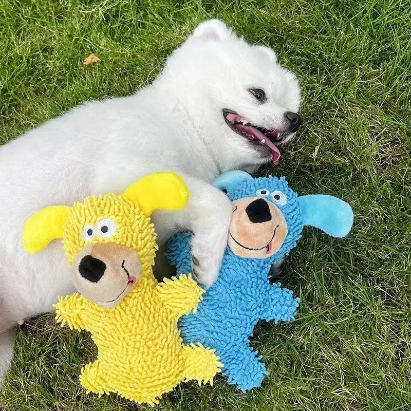 Laughing Dog Dental Cleaning Toy in Bright Colors