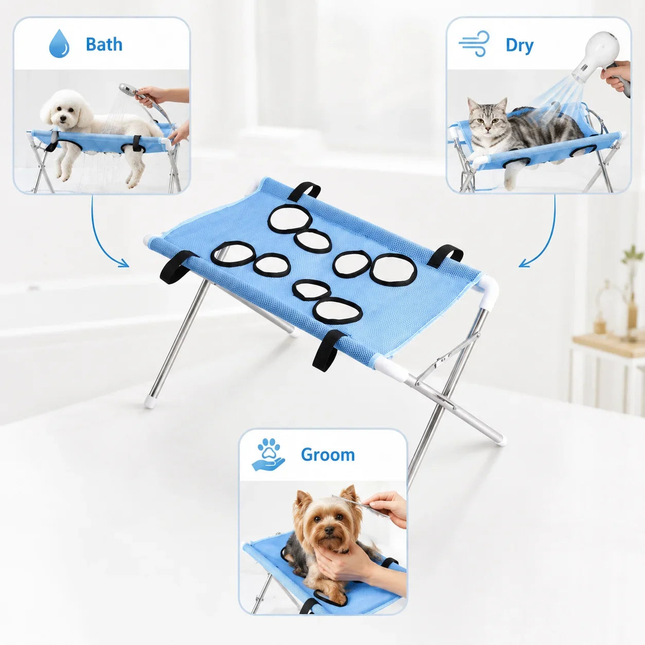 Pawly Bath Hammock for Cats and Dogs