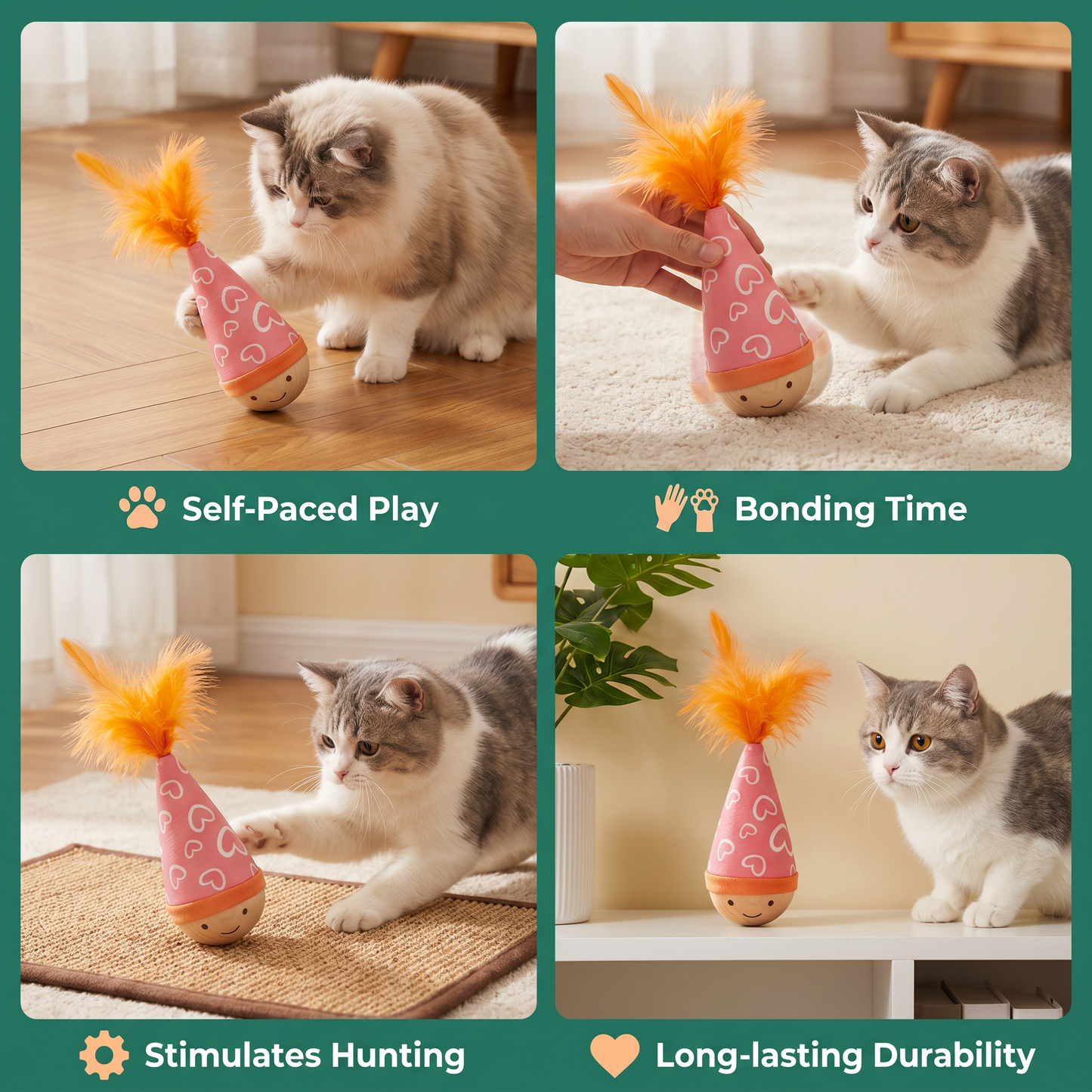 Bouncy Cat Toy – Durable Activity Toy to Reduce Boredom in Cats