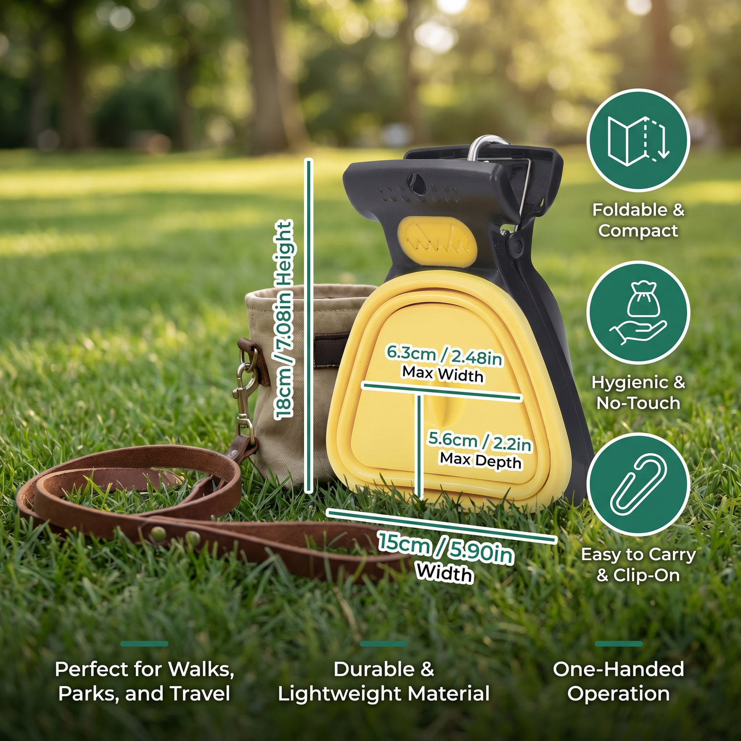 Portable Dog Poop Picker – Foldable, Hygienic & Perfect for On-the-Go