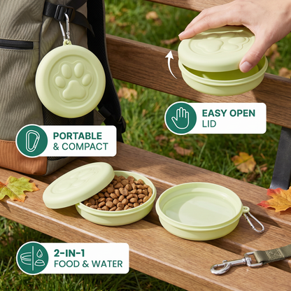 Multifunctional Pet Food Container – Portable 2-in-1 Food & Water Bowl for On-the-Go