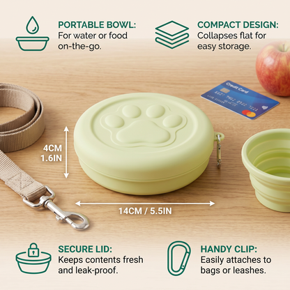 Multifunctional Pet Food Container – Portable 2-in-1 Food & Water Bowl for On-the-Go