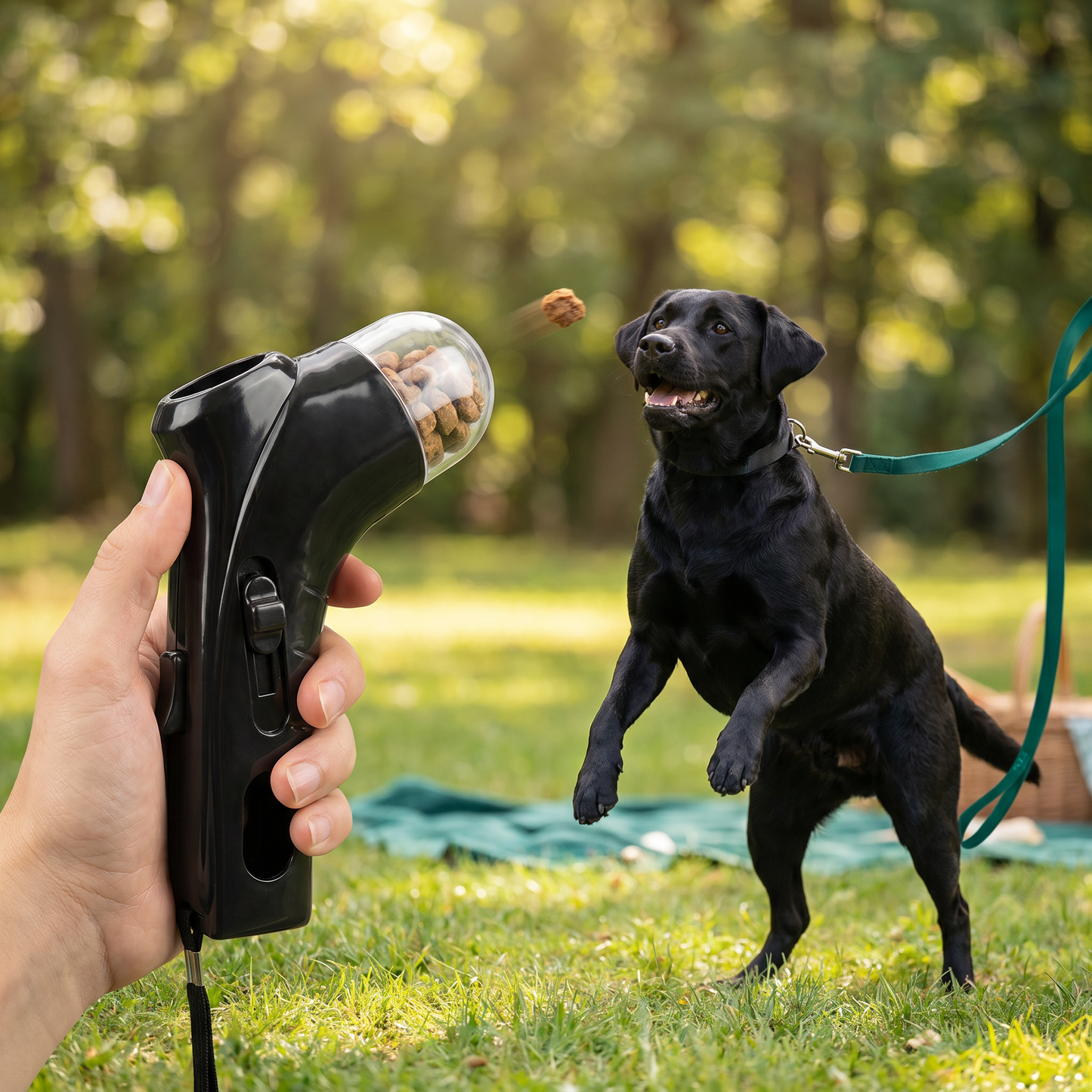Treat Launcher, Dog Treat Feeder, Pet Training Reward Tool, Outdoor Interactive Toy