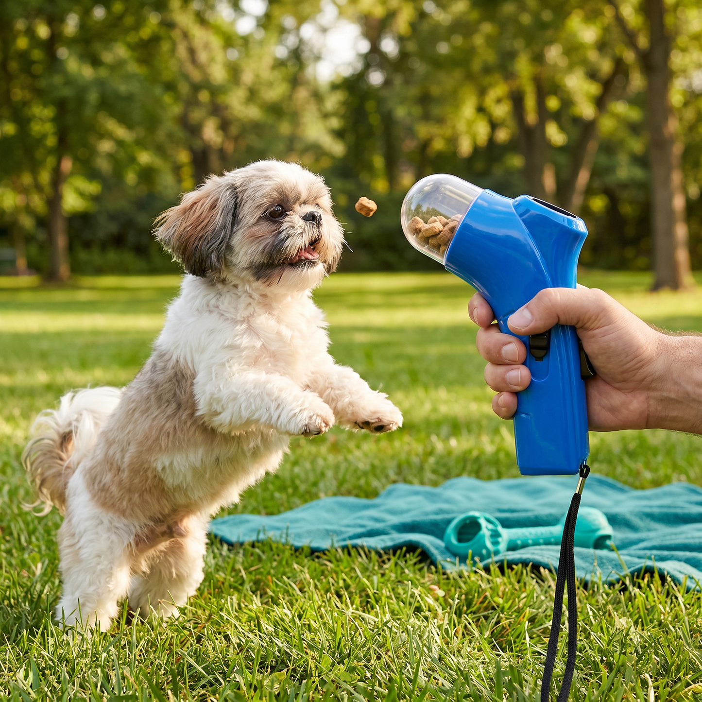 Treat Launcher, Dog Treat Feeder, Pet Training Reward Tool, Outdoor Interactive Toy