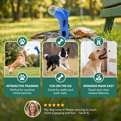 Treat Launcher, Dog Treat Feeder, Pet Training Reward Tool, Outdoor Interactive Toy