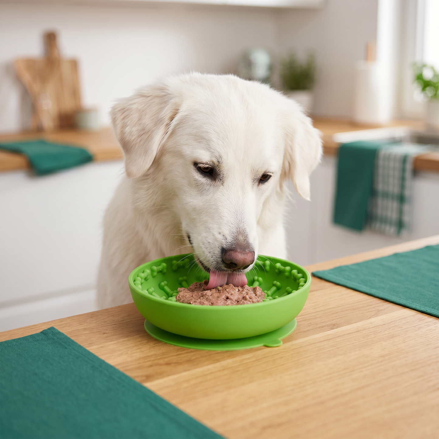 Slow Feeder Bowl for Dogs – Food-Grade Silicone Lick Mat with Suction Cups