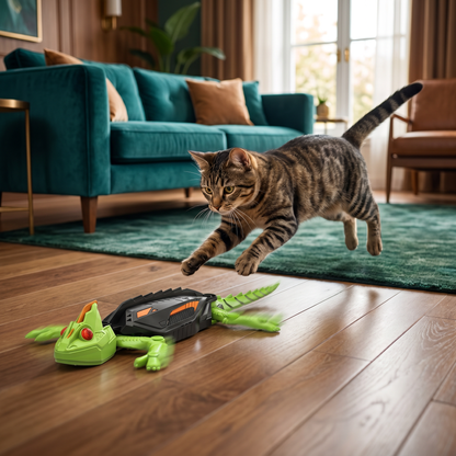 Remote Control Wall Climbing Lizard Toy for Cats