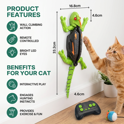 Remote Control Wall Climbing Lizard Toy for Cats