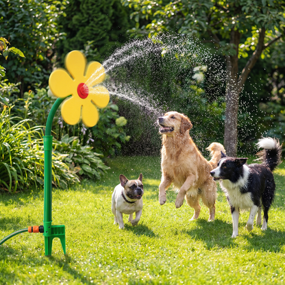 Spinning Sunflower Sprinkler for Dogs
