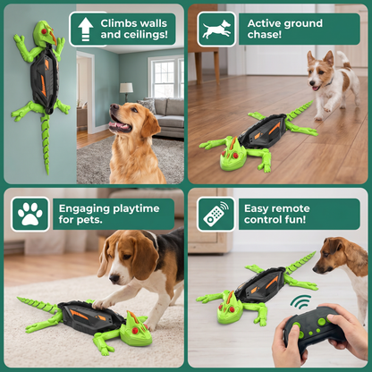 Remote Control Wall Climbing Lizard Toy for Dogs