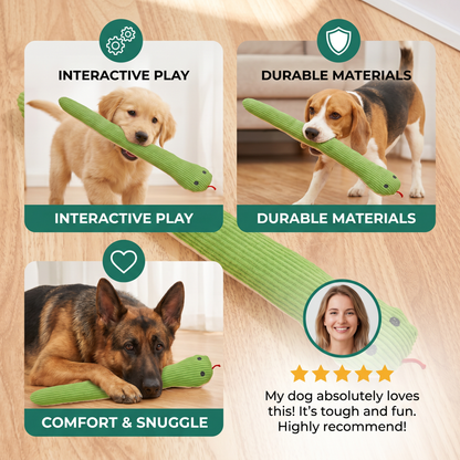 Durable Dog Snake Plush Toy
