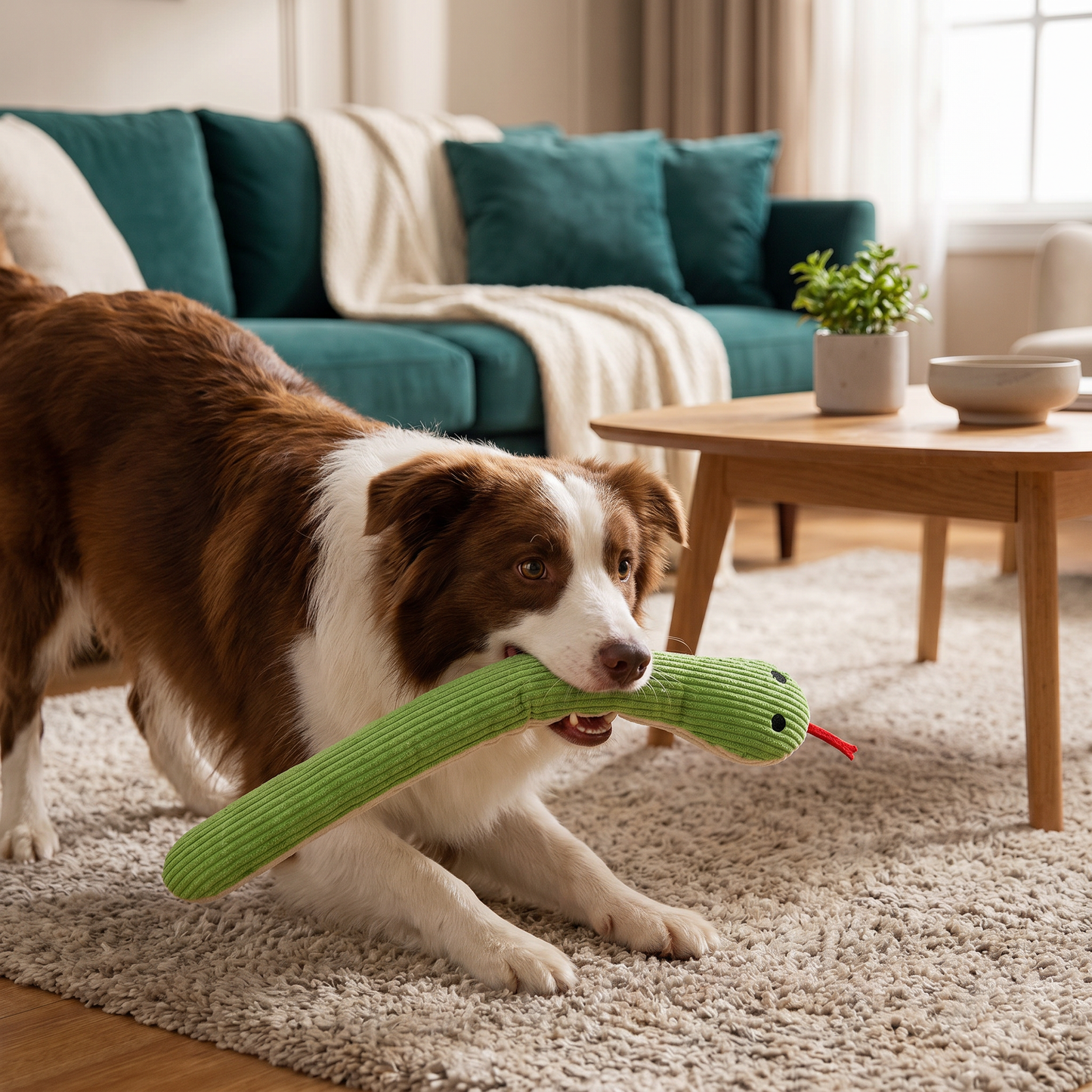 Durable Dog Snake Plush Toy
