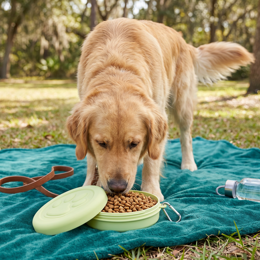 Multifunctional Pet Food Container – Portable 2-in-1 Food & Water Bowl for On-the-Go