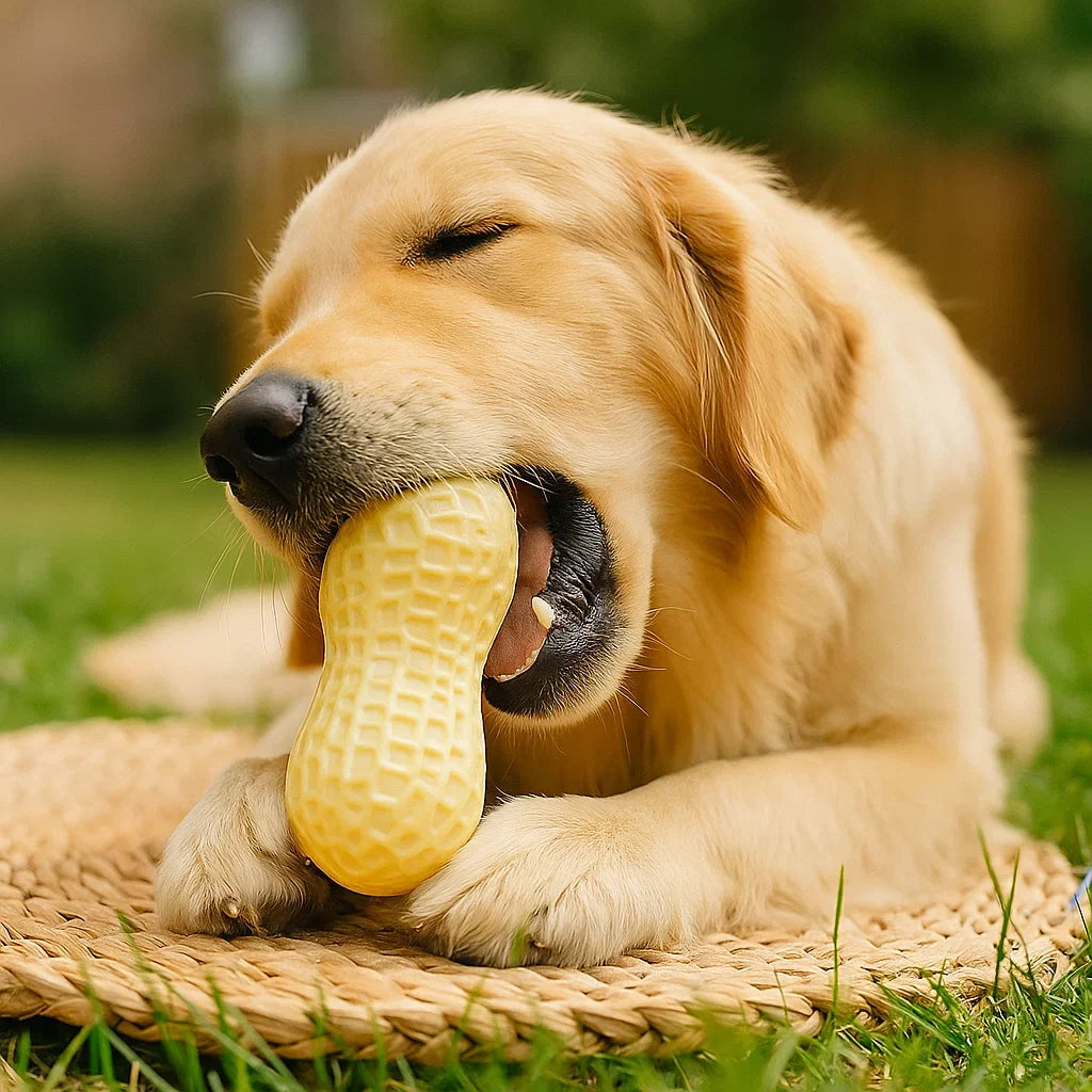 Peanut-Shaped Chew Toy for Dogs, Durable