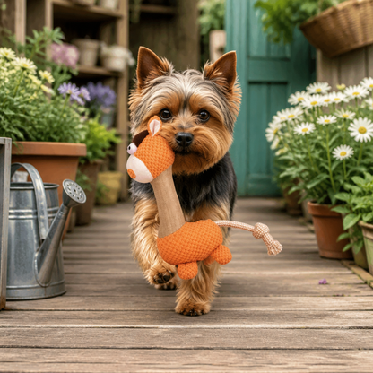 Durable Cotton Rope Teeth Cleaning Plush Dog Toy with Squeaker