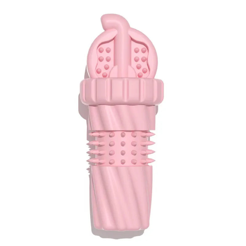 Rubber Toothbrush for Puppies and Small Dogs with Spiked Structure