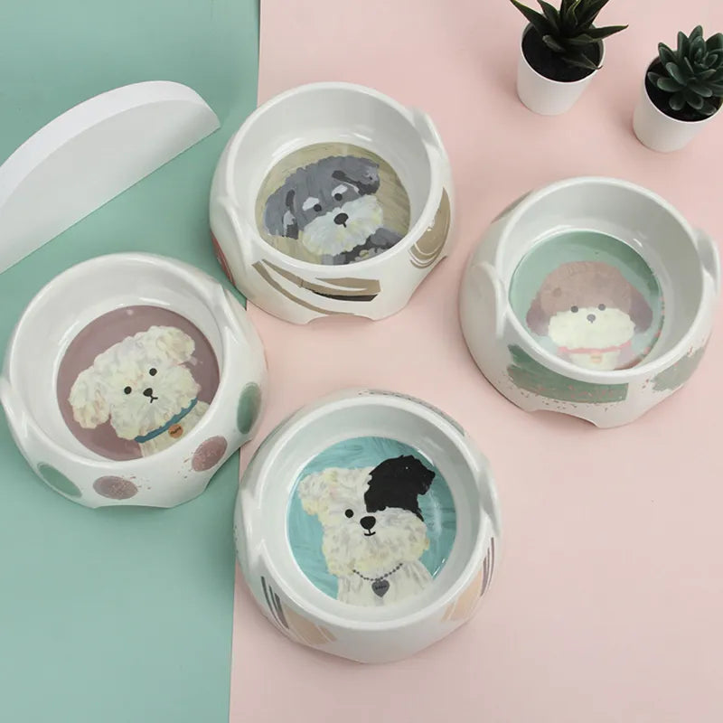 Ceramic Dog Bowl - Food and Water Bowl for Dogs