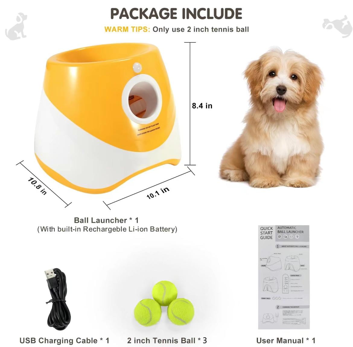Automatic Dog Ball Launcher for Small to Medium Dogs