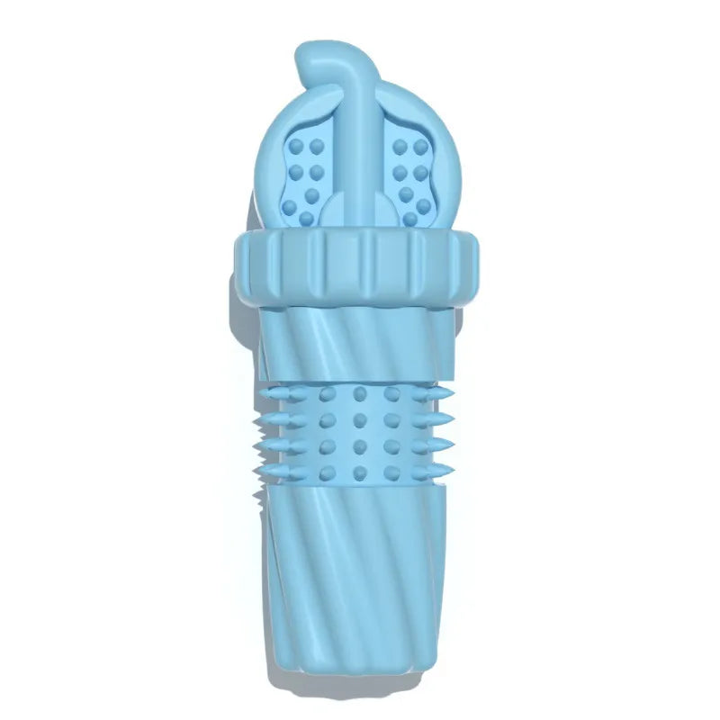 Rubber Toothbrush for Puppies and Small Dogs with Spiked Structure