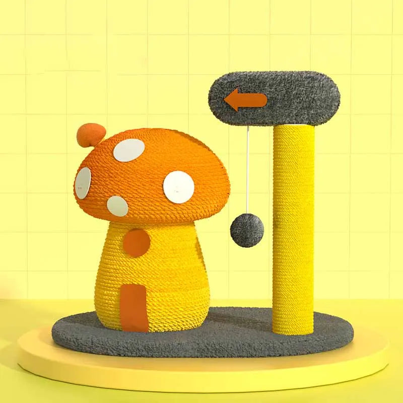 Cat Toys Bird or Mushroom-Shaped Cat Tree - Interactive Play Station for Cats